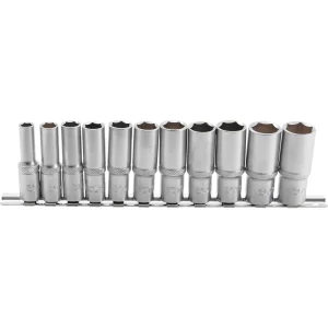 JUEGO 11 PIEZAS DE DADOS LARGAS  3/8"   8-19 MM
