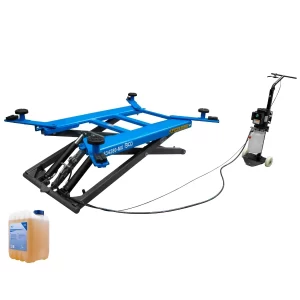 ELEVADOR DE TIJERA PORTÁTIL DE MEDIA ALTURA | CAPACIDAD / 2,800 KG / 6,000 LB | INCLUYE 10 LTS ACEITE HIDRAULICO BGS